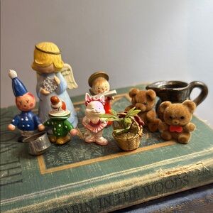 Bundle 10 Miniatures Vintage Figurine Collection